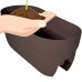 Bloomers Railing Planter with Drainage Holes – 24" Weatherproof Resin Planter – Brown   555614214